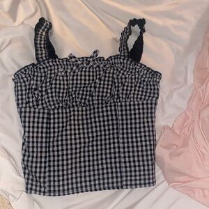 ART CLASS | Girls Ruched Detail Top Gingham